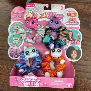 NWT ScrunchMiez Rainbow Glitz hair ties, 4 pack